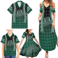 Rainbow Warriors Hawaii Palaka Family Matching Summer Maxi Dress and Hawaiian Shirt Maile Lei LT7 - Polynesian Pride