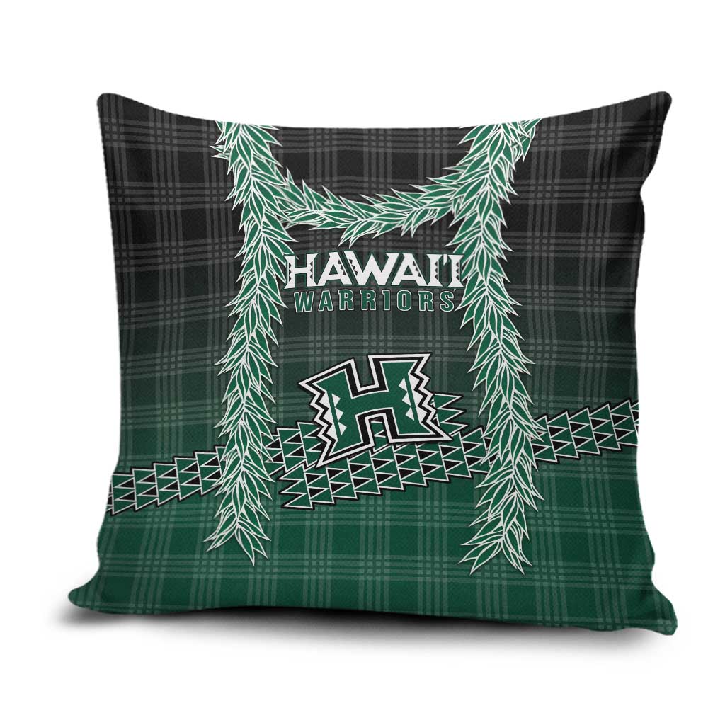Rainbow Warriors Hawaii Palaka Pillow Cover Maile Lei - Polynesian Pride