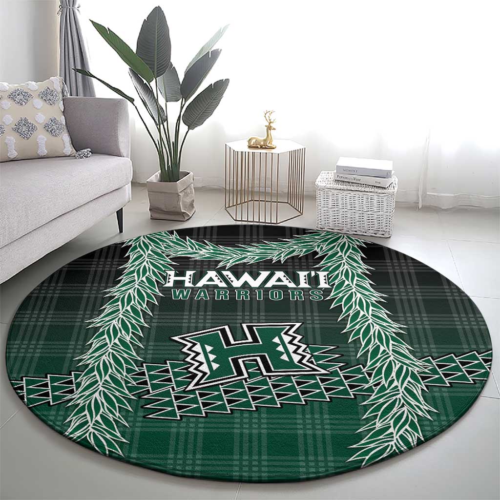 Rainbow Warriors Hawaii Palaka Round Carpet Maile Lei - Polynesian Pride