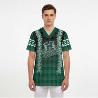 Rainbow Warriors Hawaii Palaka Scrub Top Maile Lei - Polynesian Pride