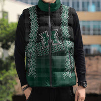 Rainbow Warriors Hawaii Palaka Sleeveless Puffer Jacket Maile Lei - Polynesian Pride