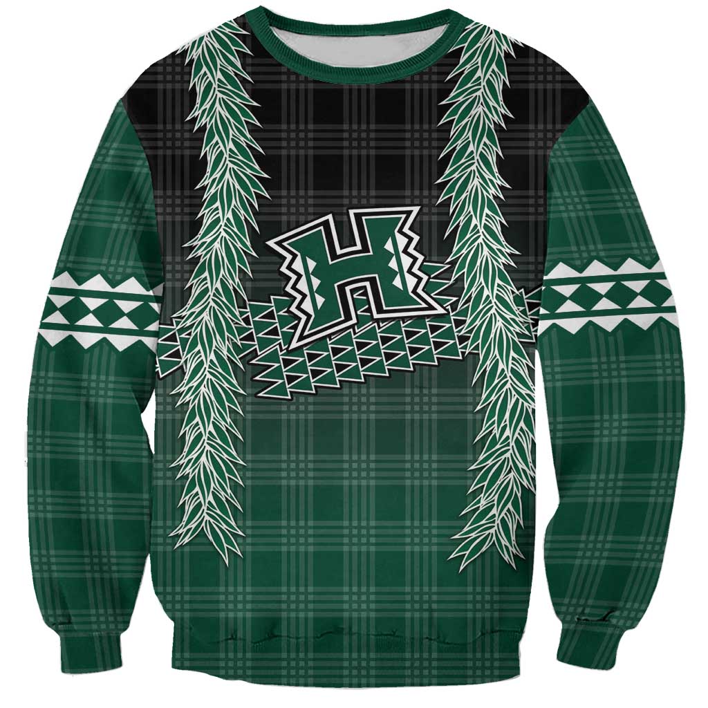 Rainbow Warriors Hawaii Palaka Sweatshirt Maile Lei - Polynesian Pride