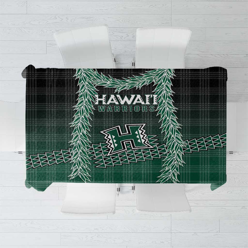 Rainbow Warriors Hawaii Palaka Tablecloth Maile Lei - Polynesian Pride