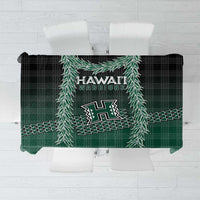 Rainbow Warriors Hawaii Palaka Tablecloth Maile Lei - Polynesian Pride