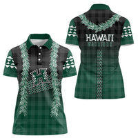 Rainbow Warriors Hawaii Palaka Women Polo Shirt Maile Lei - Polynesian Pride
