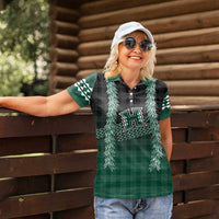 Rainbow Warriors Hawaii Palaka Women Polo Shirt Maile Lei - Polynesian Pride