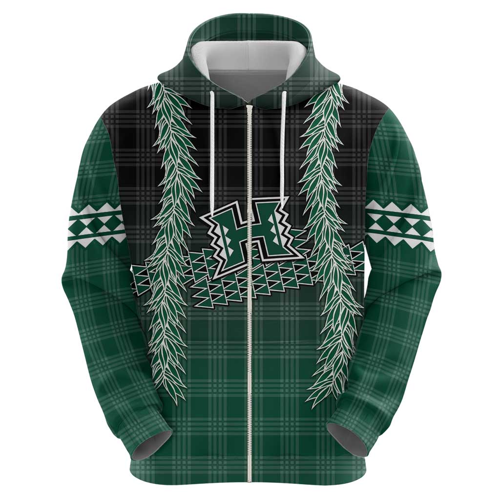 Rainbow Warriors Hawaii Palaka Zip Hoodie Maile Lei - Polynesian Pride