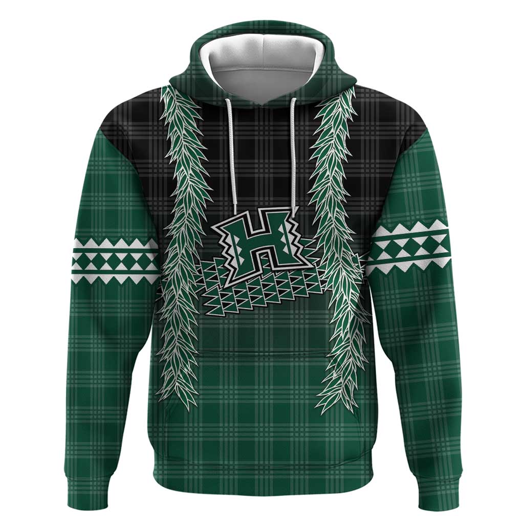 Rainbow Warriors Hawaii Palaka Zip Hoodie Maile Lei - Polynesian Pride