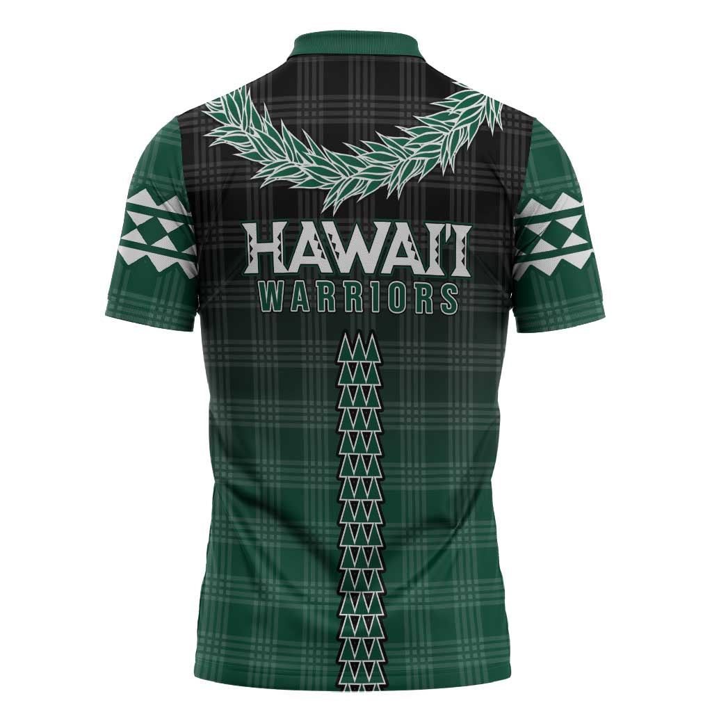 Rainbow Warriors Hawaii Palaka Zipper Polo Shirt Maile Lei - Polynesian Pride