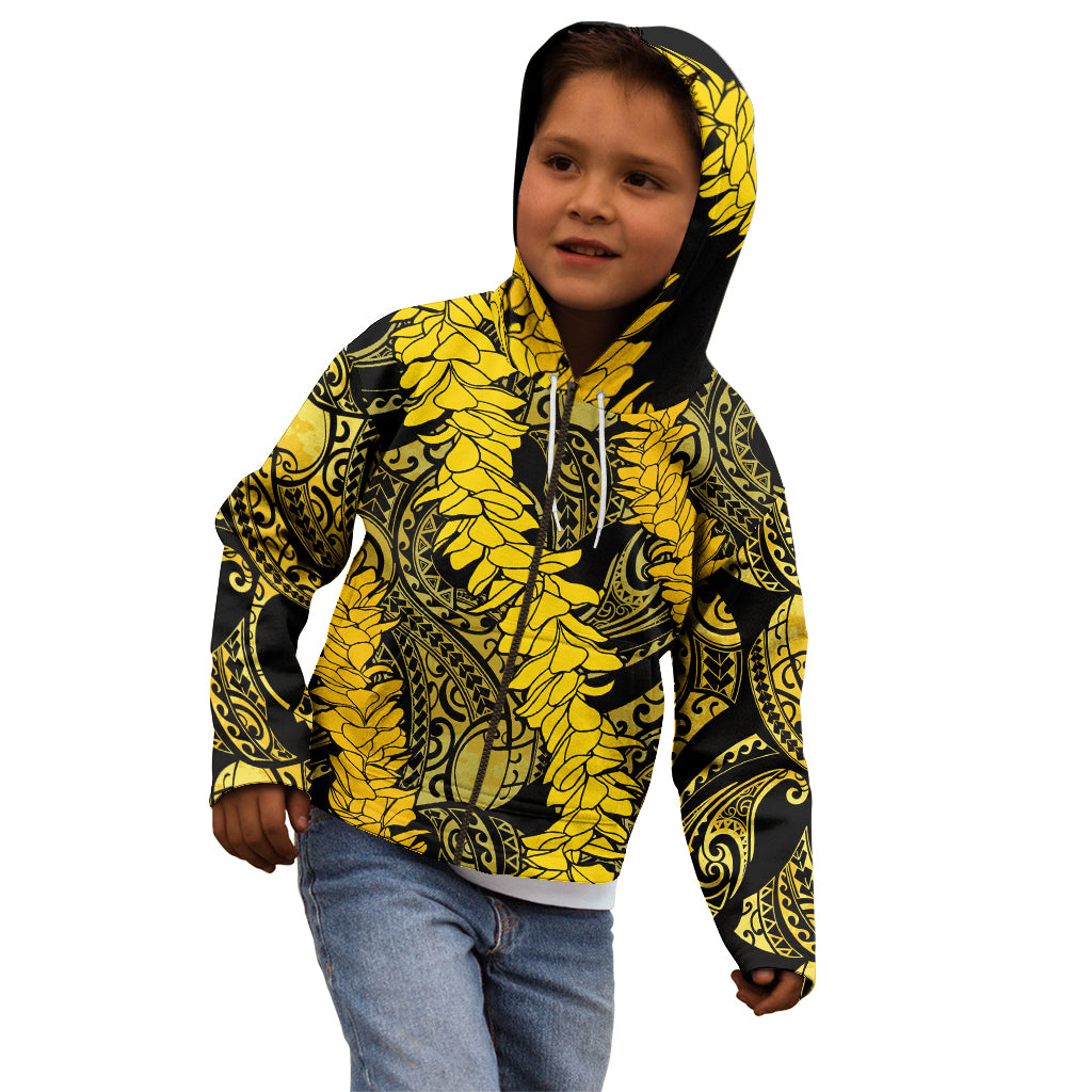 Hawaii Oahu Ilima Lei Kid Hoodie LT7 - Polynesian Pride