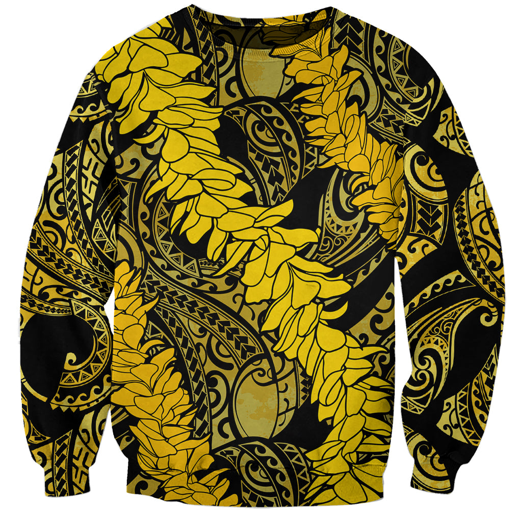 Hawaii Oahu Ilima Lei Sweatshirt LT7 Unisex Yellow - Polynesian Pride