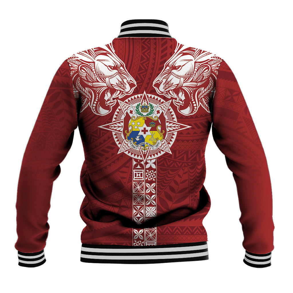 Tonga Independence Day Baseball Jacket Tongatapu Lion Ngatu Motifs