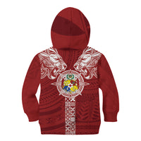 Tonga Independence Day Kid Hoodie Tongatapu Lion Ngatu Motifs