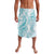 Polynesia Plumeria Lei Lavalava White Turquoise Curves Motif