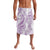Polynesia Plumeria Lei Lavalava White Violet Curves Motif