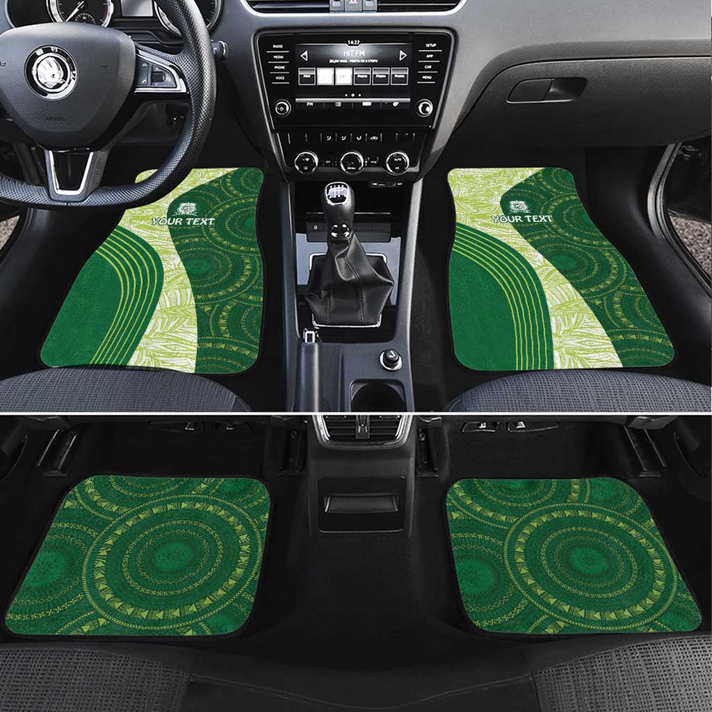 Fiji Ballantine Memorial High School Personalised Car Mats Masi Tapa Mix Plumeria