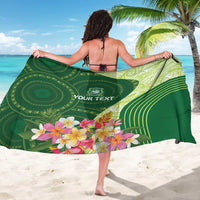 Fiji Ballantine Memorial High School Personalised Sarong Masi Tapa Mix Plumeria