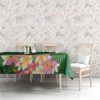 Fiji Ballantine Memorial High School Personalised Tablecloth Masi Tapa Mix Plumeria