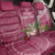 Fiji Adi Cakobau School Personalised Back Car Seat Cover Masi Tapa Mix Plumeria