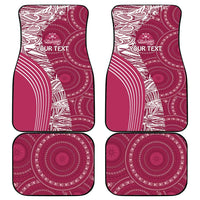 Fiji Adi Cakobau School Personalised Car Mats Masi Tapa Mix Plumeria