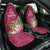 Fiji Adi Cakobau School Personalised Car Seat Cover Masi Tapa Mix Plumeria