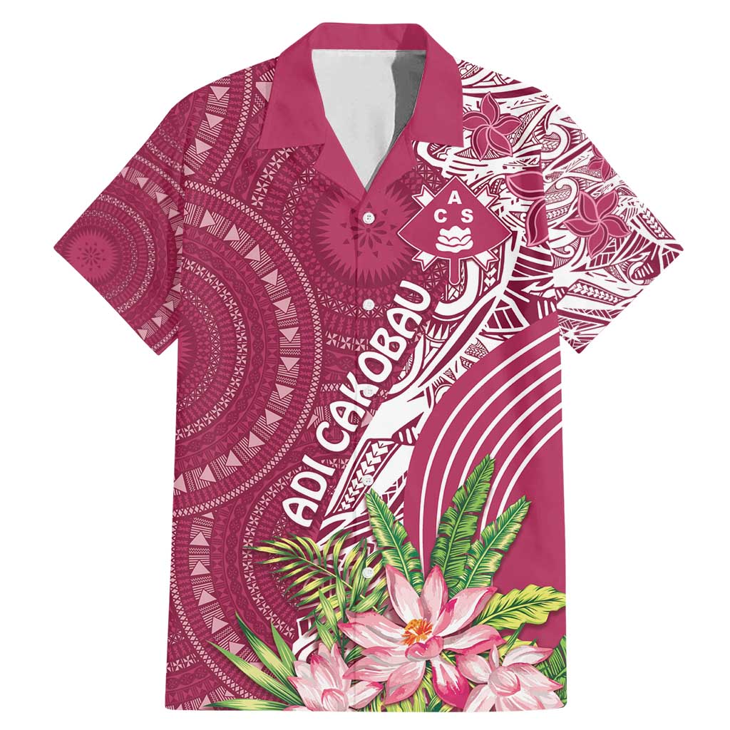 Fiji Adi Cakobau School Personalised Family Matching Mermaid Dress and Hawaiian Shirt Masi Tapa Mix Plumeria
