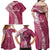 Fiji Adi Cakobau School Personalised Family Matching Off Shoulder Maxi Dress and Hawaiian Shirt Masi Tapa Mix Plumeria