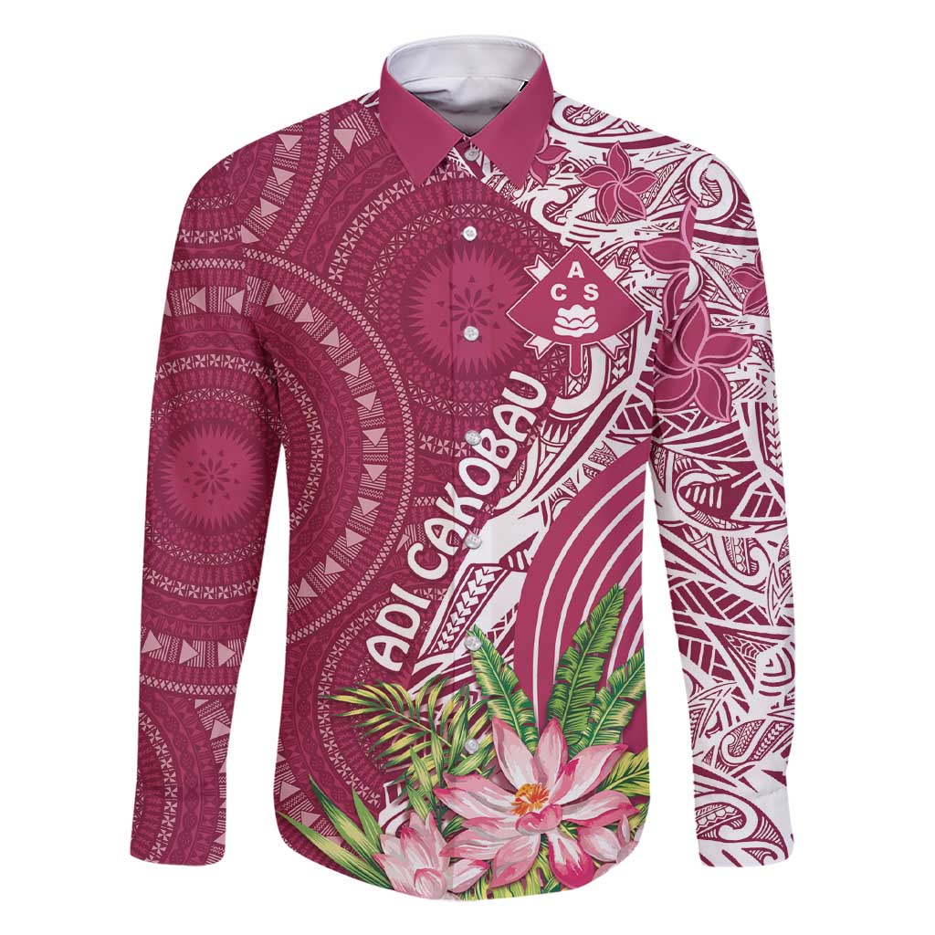 Fiji Adi Cakobau School Personalised Family Matching Short Sleeve Bodycon Dress and Hawaiian Shirt Masi Tapa Mix Plumeria