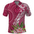 Fiji Adi Cakobau School Personalised Polo Shirt Masi Tapa Mix Plumeria