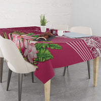 Fiji Adi Cakobau School Personalised Tablecloth Masi Tapa Mix Plumeria