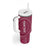 Fiji Adi Cakobau School Personalised Tumbler With Handle Masi Tapa Mix Plumeria