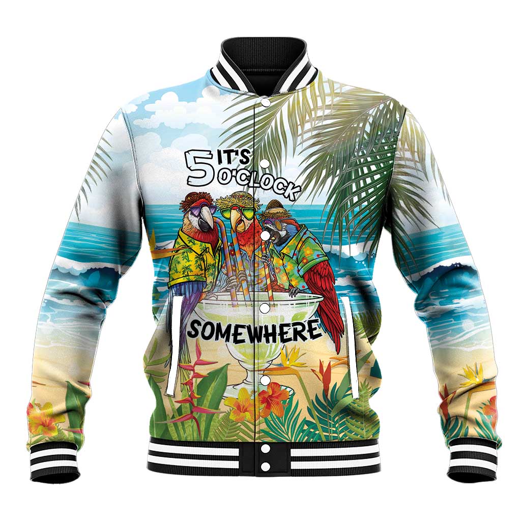 It's 5 o'clock Somewhere Baseball Jacket Beach Party - Polynesian Pride