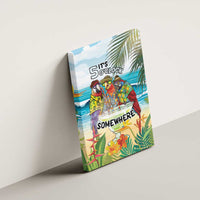 It's 5 o'clock Somewhere Canvas Wall Art Beach Party - Polynesian Pride