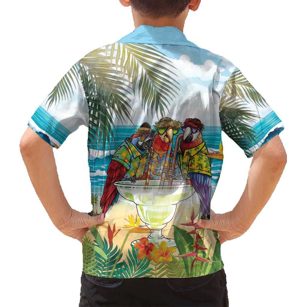 It's 5 o'clock Somewhere Family Matching Off Shoulder Short Dress and Hawaiian Shirt Beach Party - Polynesian Pride
