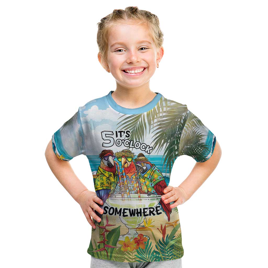It's 5 o'clock Somewhere Kid T Shirt Beach Party LT7 Colorful - Polynesian Pride