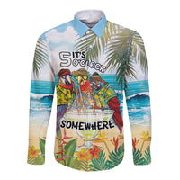 It's 5 o'clock Somewhere Long Sleeve Button Shirt Beach Party - Polynesian Pride
