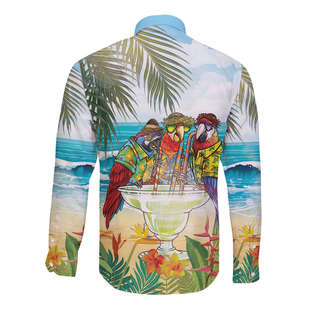 It's 5 o'clock Somewhere Long Sleeve Button Shirt Beach Party - Polynesian Pride