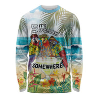 It's 5 o'clock Somewhere Long Sleeve Shirt Beach Party LT7 Unisex Colorful - Polynesian Pride