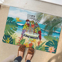 It's 5 o'clock Somewhere Rubber Doormat Beach Party LT7 - Polynesian Pride