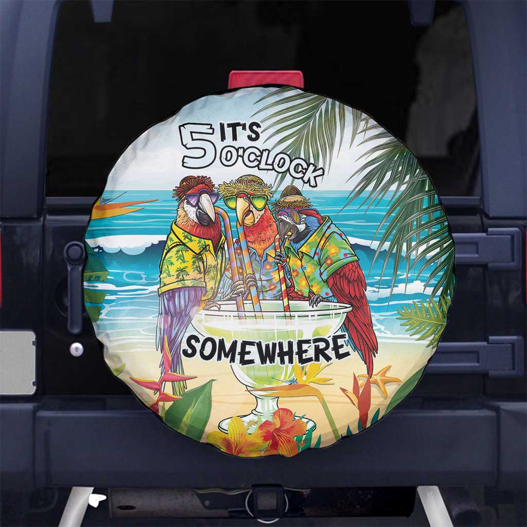 It's 5 o'clock Somewhere Spare Tire Cover Beach Party - Polynesian Pride