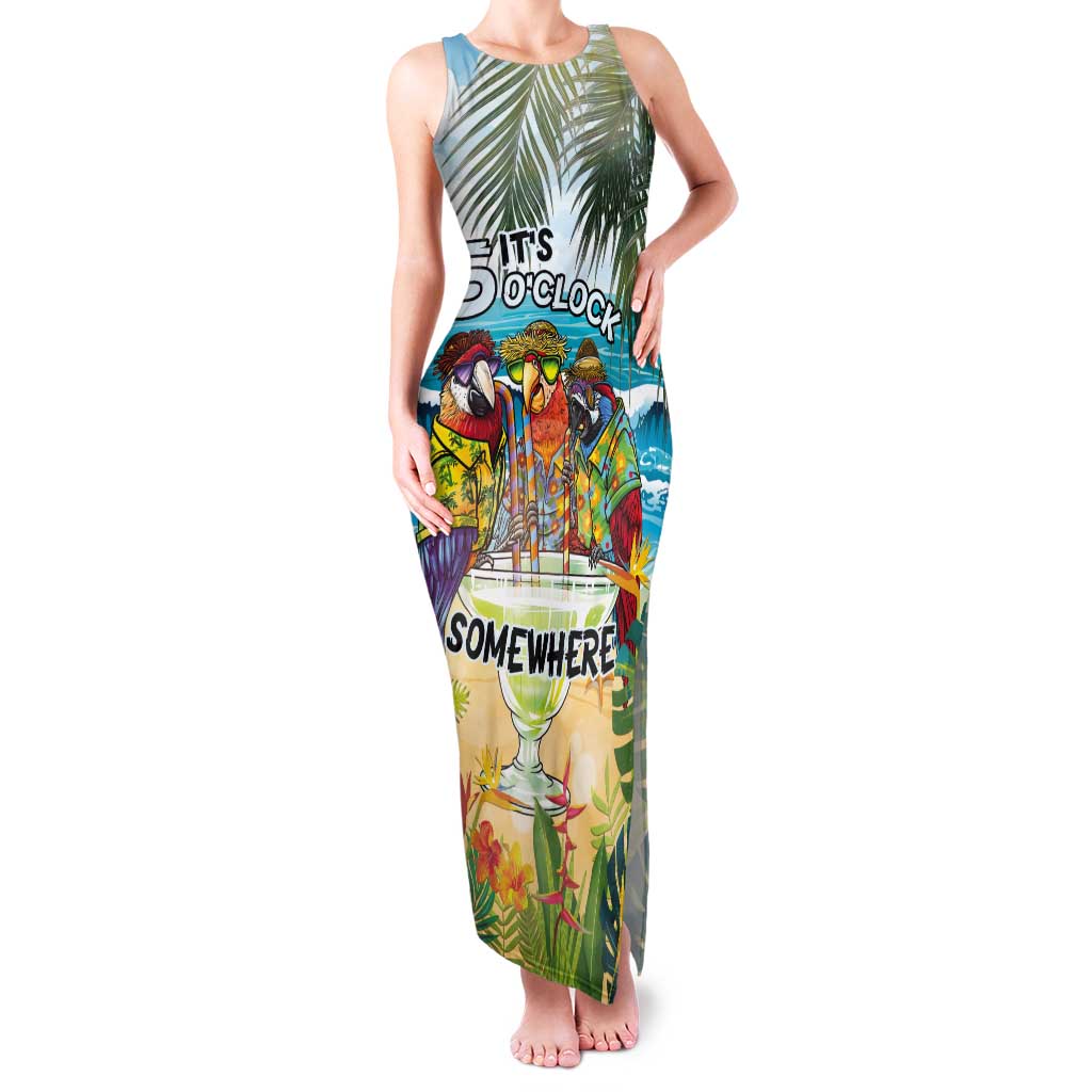 It's 5 o'clock Somewhere Tank Maxi Dress Beach Party - Polynesian Pride