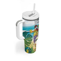 It's 5 o'clock Somewhere Tumbler With Handle Beach Party LT7 - Polynesian Pride