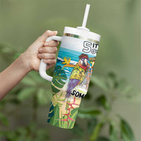 It's 5 o'clock Somewhere Tumbler With Handle Beach Party LT7 - Polynesian Pride