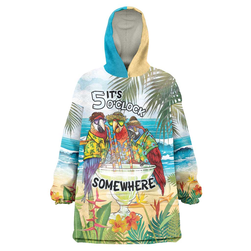 It's 5 o'clock Somewhere Wearable Blanket Hoodie Beach Party - Polynesian Pride