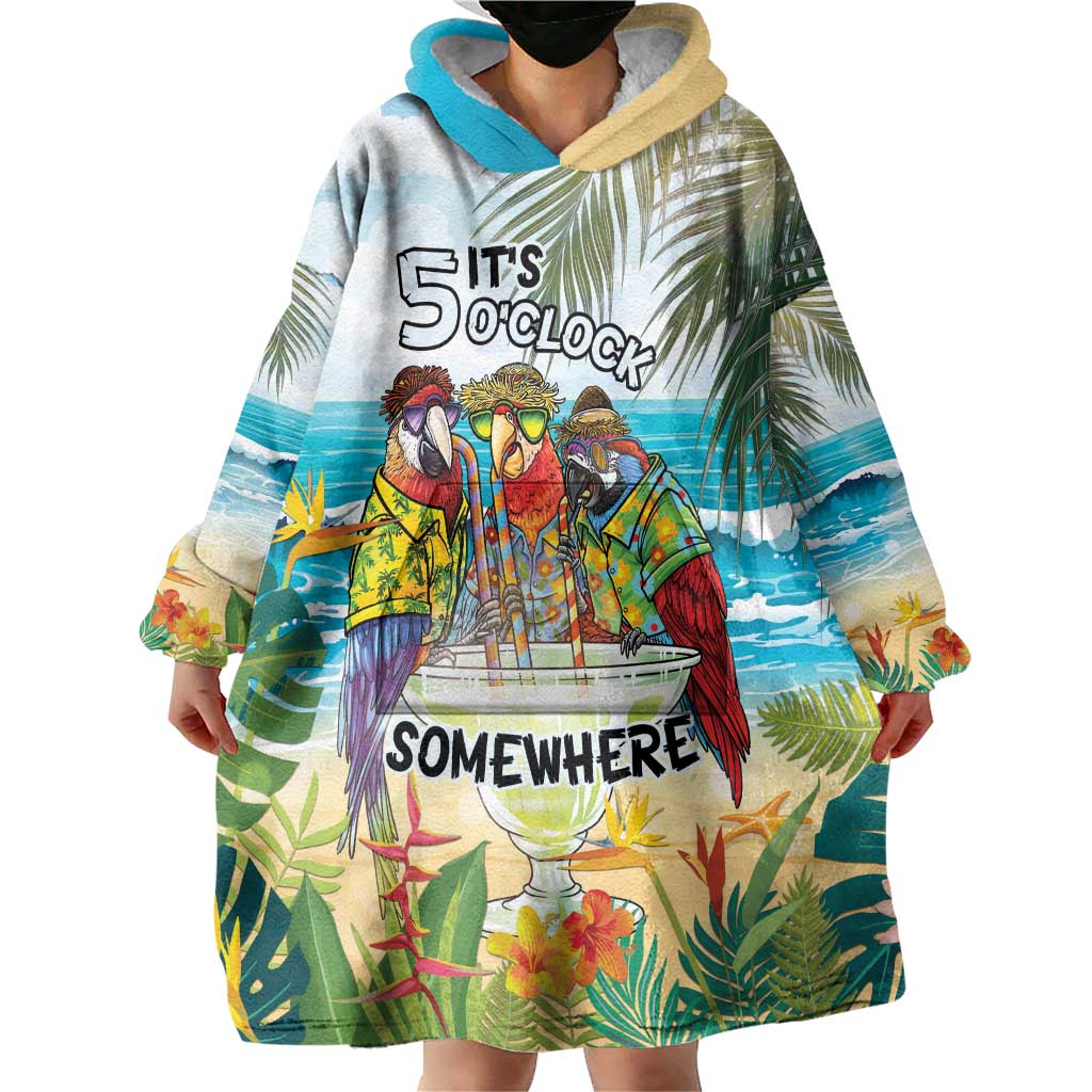 It's 5 o'clock Somewhere Wearable Blanket Hoodie Beach Party - Polynesian Pride