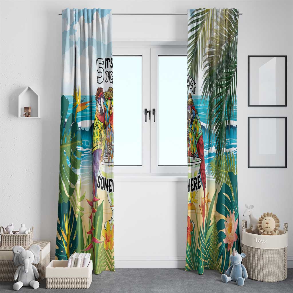 It's 5 o'clock Somewhere Window Curtain Beach Party LT7 - Polynesian Pride