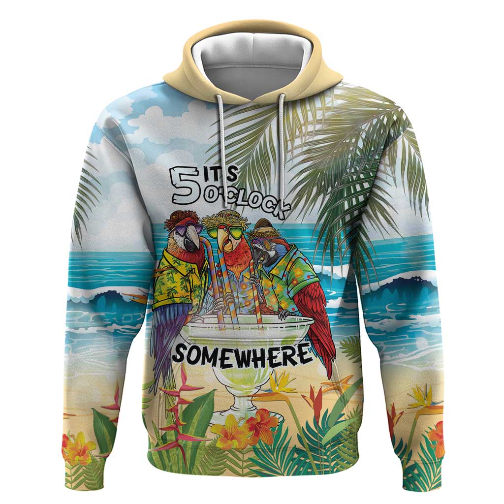 It's 5 o'clock Somewhere Zip Hoodie Beach Party LT7 Pullover Hoodie Colorful - Polynesian Pride