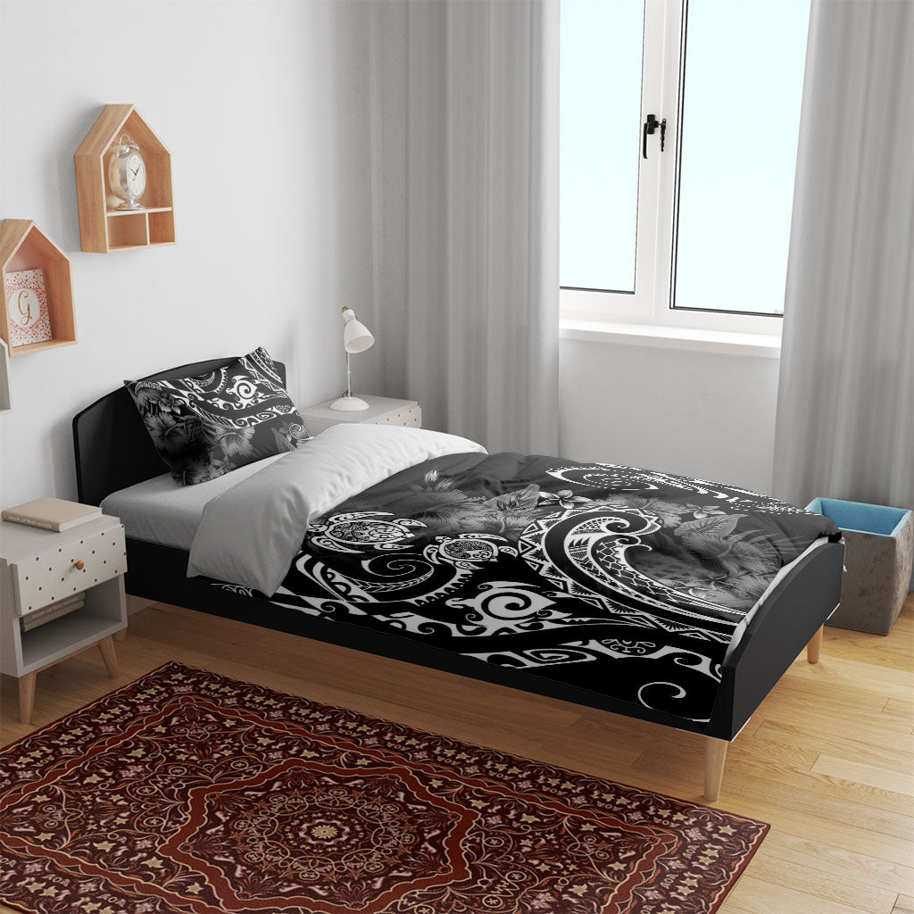 Aloha Hawaii Turtles Floral Bedding Set Obsidian Glaze