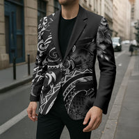 Aloha Hawaii Turtles Floral Blazer Obsidian Glaze