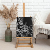 Aloha Hawaii Turtles Floral Canvas Wall Art Obsidian Glaze